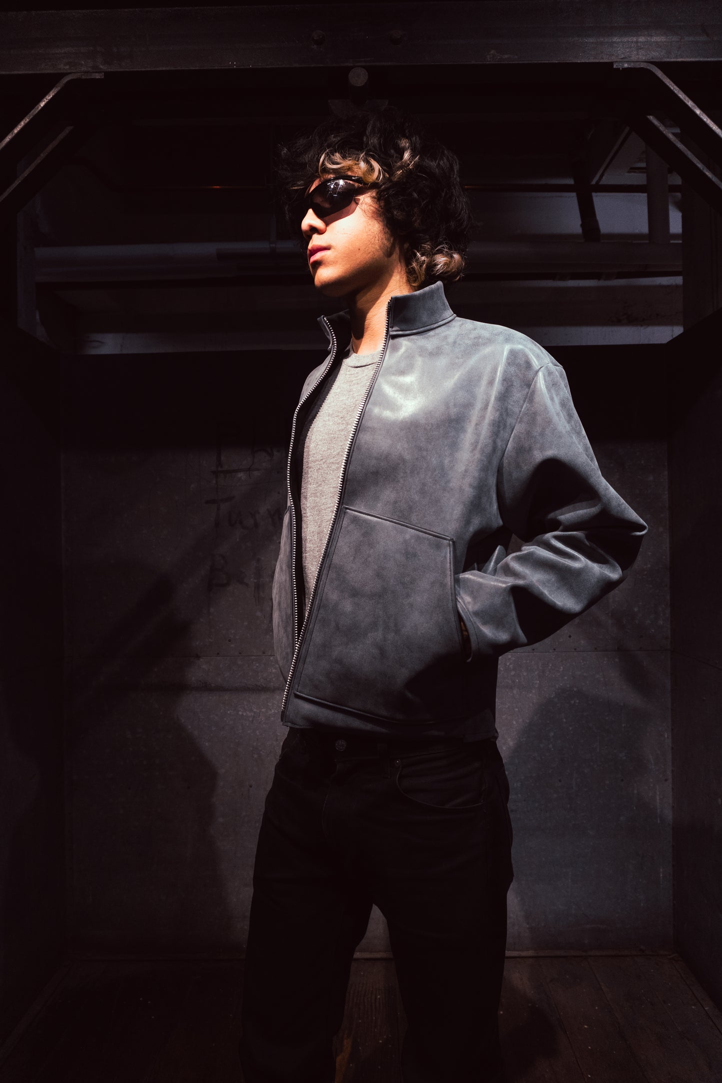 MARBLE LEATHER JACKET